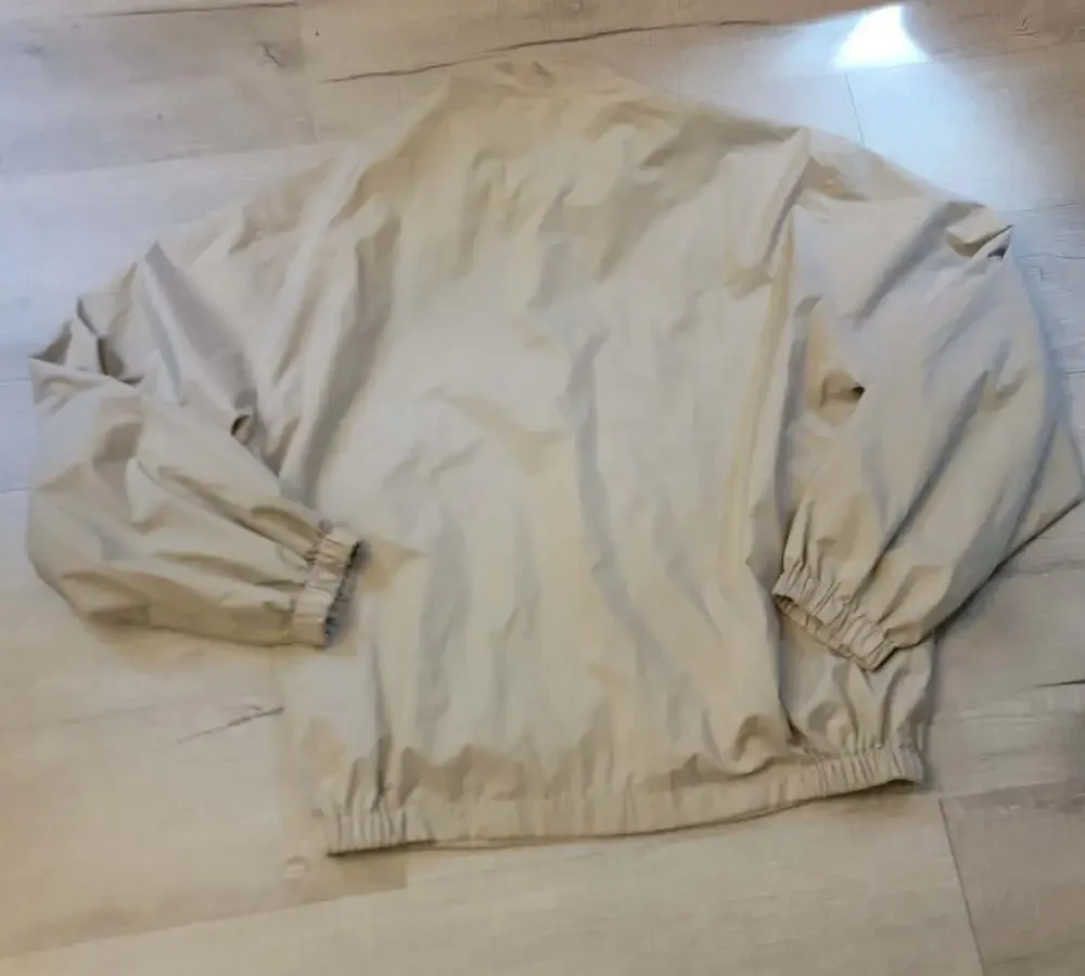 Tommy Hilfiger Golf Vintage Men's Beige Full-Zip Lined Windbreaker Jacket